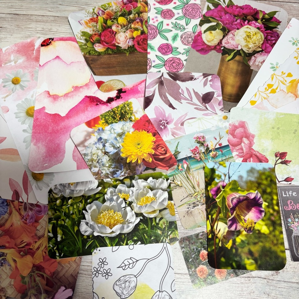 Junk Journal Floral Themed Paper Scrap Pack Kit Collage Scrapbook Planner Spring - Picture 9 of 10